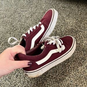 Maroon Vans. Woman’s 8. Lightly worn.